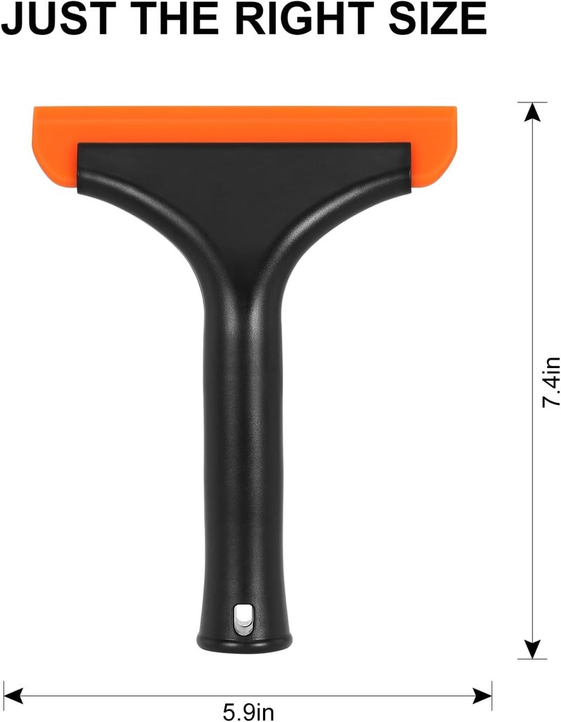 SetSail Shower Squeegee for Glass Doors, Small Squeegee for Shower Glass Door Mini Silicone Squeegee for Window Cleaner Tool Bathroom Squeegees for Car Window Cleaning 2 Pack - Image 2